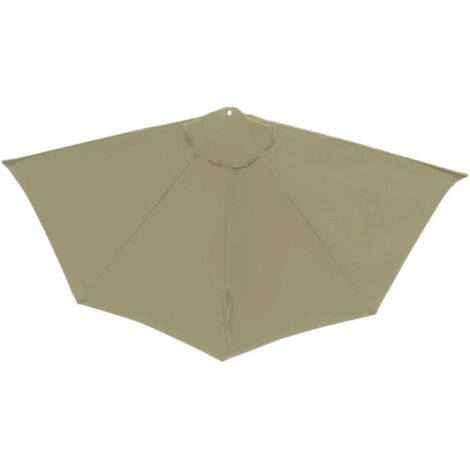 S-giant Housse de Remplacement Parasol Demi-Cercle 2,7m, Housse de Rechange pour Parasol de Balcon et Jardin, Protection Solaire et Imperméable (Sans Mât ni Socle)-Taupe