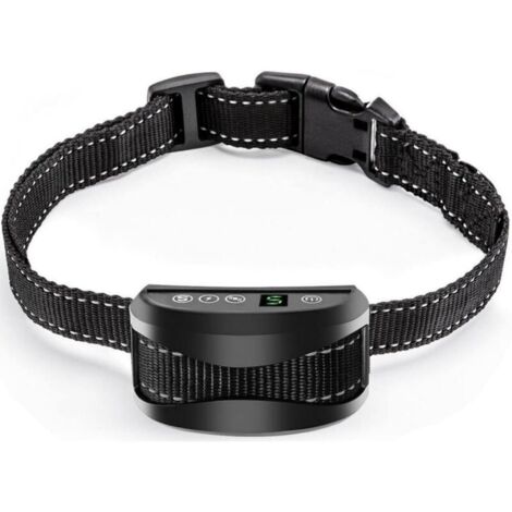 Wiederaufladbares automatisches Antibell-Trainingshalsband mit Ton, Vibration und elektrischem Impuls, verstellbar und harmlos (1/5)