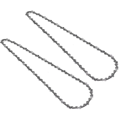 2-teiliges Kettensägenketten-Set aus legiertem Stahl (40 62DL) für Holzbearbeitung, 18 Zoll, 62 Treibglieder