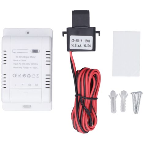 Echtzeit-WLAN-Stromverbrauchsüberwachung mit Stromzange 150 A AC 100–240 V – Intelligenter Energiemonitor (1/5)