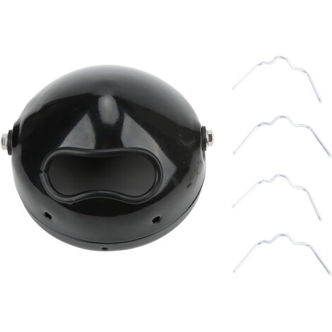 Retro-Motorradscheinwerfergehäuse, 5,3 Zoll, mattschwarzes Metall – Universelle LED-Halterung für 32–40-mm-Gabeln – Einfache Montage ohne Bohren – 1 Gehäuse + 4 Zubehörteile (1/5)