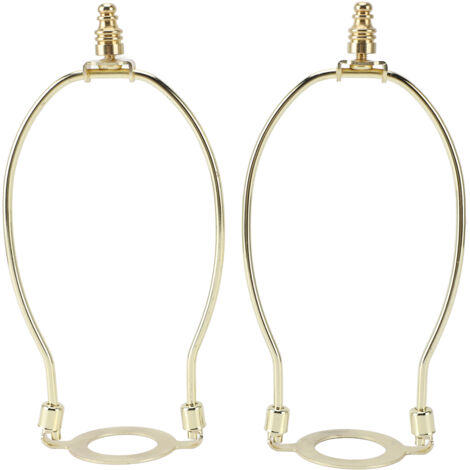 Harfenförmiges, verstellbares Lampenschirm-Halterungsset [2-teilig mit E26-Goldmetallsockel für Tisch- und Stehlampen]