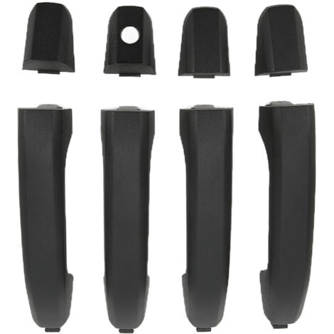 Schwarzer ABS-Türgriff für PKW-Außentür, Ersatz für Chevrolet Silverado 1500 2500HD 3500HD mit OEM-Teilenummer 23236150 22923605, Set mit 4 Griffen und 4 Abdeckungen (1/5)
