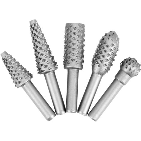 Set mit 5 Rotationsraspeln für Holz und Kunststoff, 1/4"-Spannfutter, zum Polieren und Schnitzen (1/5)