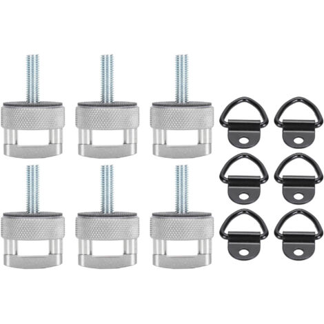Schnellverschlüsse für Jeep Wrangler Hardtop, Jeep Wrangler JK JLU JT 2007–2018, 6 Schnellverschluss-Handschrauben, D-Ring, Aluminium, Stahl, Billet-Silber (1/5)