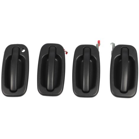 4 Stück schwarze ABS-Außentürgriffe 15034985/15034986/15107655/15107656 für Pickup 1500/2500/3500 (1999-2006) (1/5)