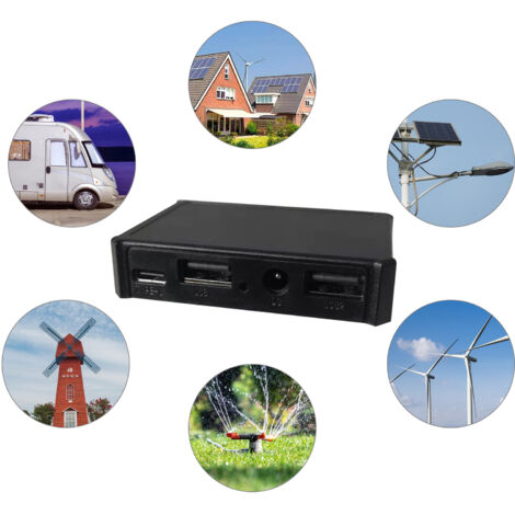 Solarmodul-Laderegler mit USB-/Typ-C-Anschlüssen, Spannungsstabilisator, Kontrollleuchte und tragbarem DC-Ausgang