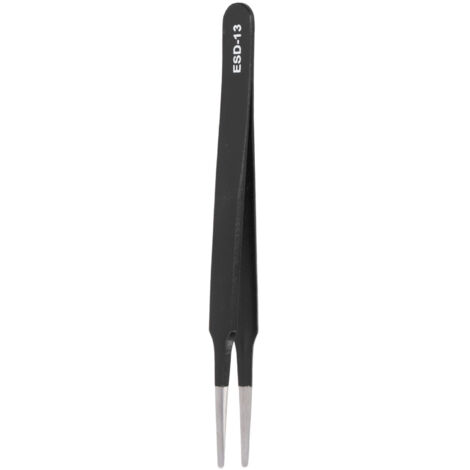 ESD-13 Antistatische Präzisionspinzette für elektronische Bauteile – 120 mm, nichtmagnetischer Edelstahl (1/5)