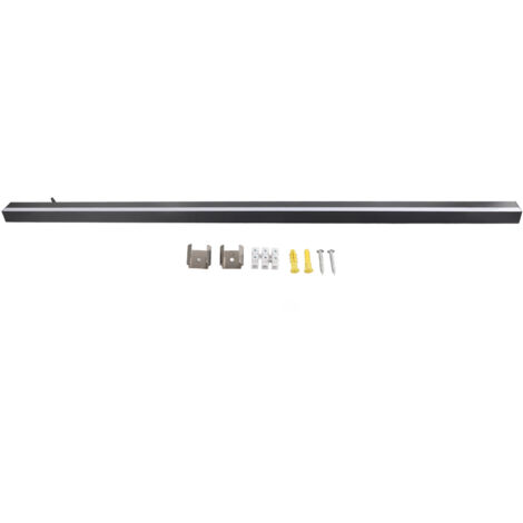 [Wandleuchte] IP43 LED-Wandplatte für Durchgang und Garten, 100 cm Aluminium (1/5)