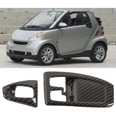 Fensterheberschalterabdeckung in Carbonfaser-Optik für Smart Fortwo W451 Phase II 2011-2014 (1/5)
