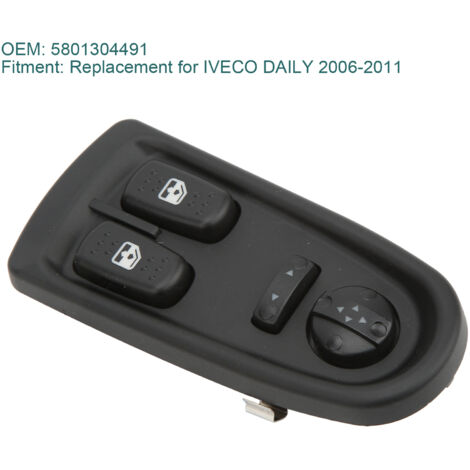 IVECO DAILY 2006-2011 Fensterheberschalter, Teilenummer 5801304491, ABS + Metall, Original (1/5)