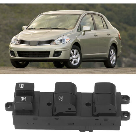 Elektrischer Fensterheberschalter 25401 ED500 Schwarz, Ersatz-Hauptfensterheberschalter für Nissan Versa 2007-2010 (1/5)