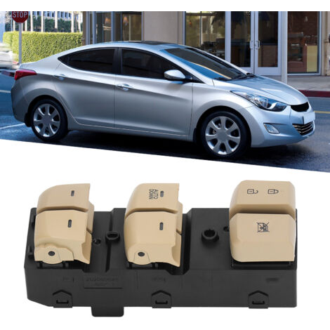 Fensterheberschalter Fahrerseite für Hyundai Elantra 2011–2015, Modell 93570 3X000, Schwarzes ABS (1/5)
