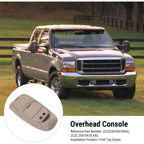 Front-Innenraumleuchte für Ford Super Duty F-450/F-550 2002-2004 - ABS-Dachkonsole mit Ablagefach (Teilenummer: 2C3Z25519A70AAC) (1/5)