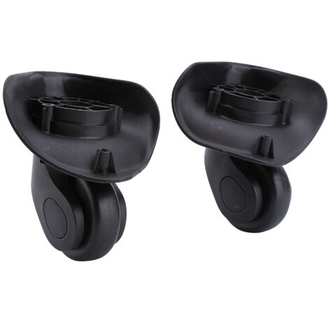 Paar Ersatz-Kofferrollen, universell, schwarz, PVC