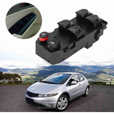 Elektrischer Fensterheberschalter vorne links, kompatibel mit Honda Civic 2006-2011, Teilenummer 35750-SNV H51 (1/5)