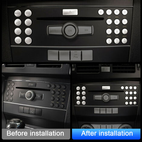 CD-Tastenfeld für Mercedes-Benz C/E/GLK/W-Klasse Autoradio (2008–2014) – Robuster ABS-Aufkleber als Ersatz (1/5)