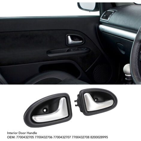 Paar verchromte Türgriffe innen für Renault CLIO II und MEGANE I Modelle 1995-2007 (1/5)