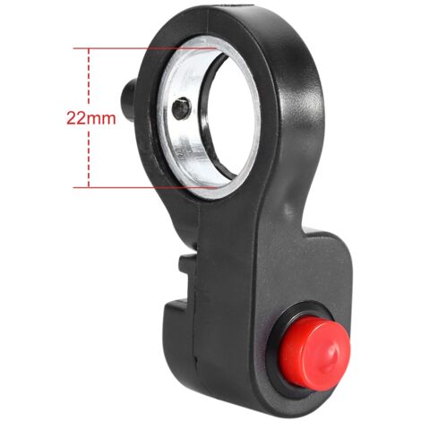 Motorradhupenschalter – Not-Aus-Knopf mit 0,7 m Kabel für 7/8-Zoll-Lenker – Ergonomisches Design, Schwarz und Rot (1/5)