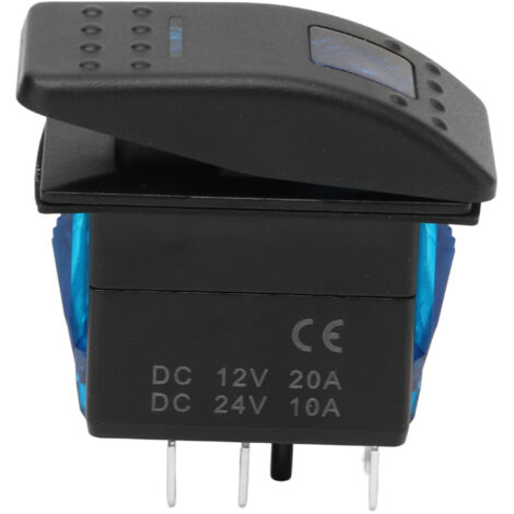 IP65 Wasserdichter Ein-/Ausschalter mit LED (SPDT), 5-polig, blaue Beleuchtung für 12-24V Fahrzeuge
