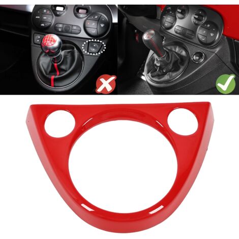 Abdeckung für den Schalthebelrahmen des Fiat 500 Abarth – Klebemontage mit roter ABS-Sonnenblende