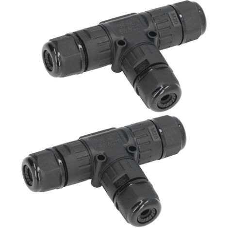 3-Wege-T-Verteilerdose mit 3 Adern, 2 Stück, IP68, für LED-Außennetzteile