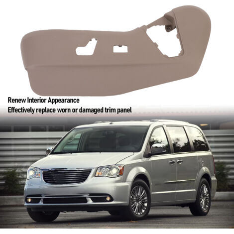 Seitenschutzabdeckung links für Fahrer und Beifahrer 1UQ99DX9AC – Abdeckung für die elektrische Sitzschiene für Town Country/Grand Caravan (2011–2016), Dunkelbraun (1/5)