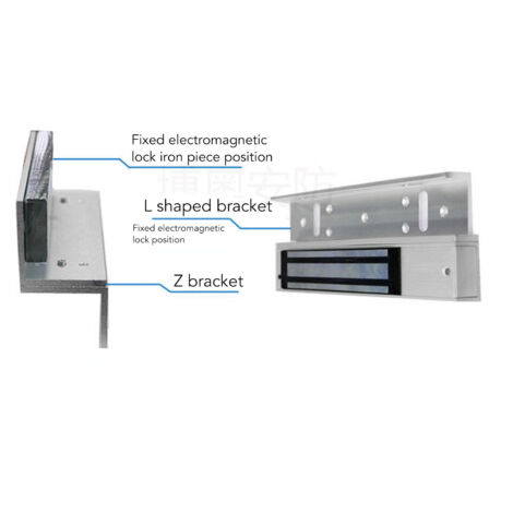180 kg Elektromagnetisches Verriegelungs-Montageset mit Z- und L-Halterungen für Gewerbegebäude