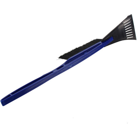 Schnee- und frostbeständiger Autoabzieher mit langem Stiel, ergonomischem Griff und strapazierfähiger Bürste – Blau, 54 cm