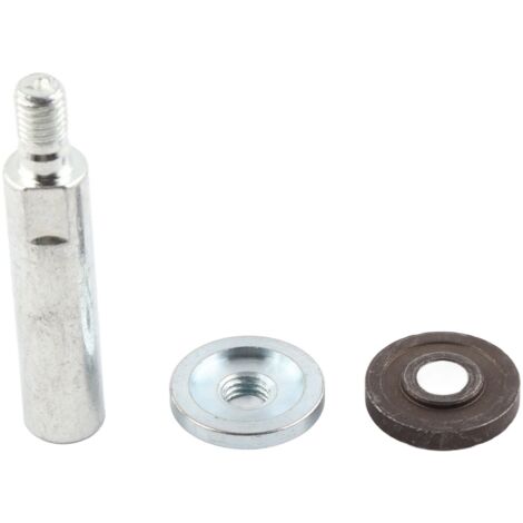 Winkelschleifer-Verlängerung – Set mit Flansch und Klemmmutter – Multifunktionale Verbindungsstange für Rotationspoliermaschinen – 80 mm, Silber (1/5)