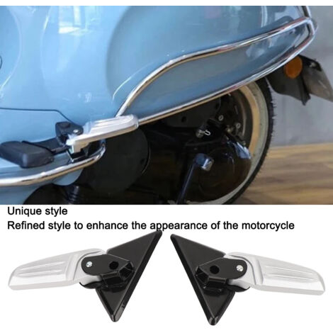 Klappbare Aluminium-Kurbelgarnitur, große Fußrasten als Ersatz für Piaggio Vespa Primavera LX LXV 150 125 - CNB-Legierung, 8 Montageteile