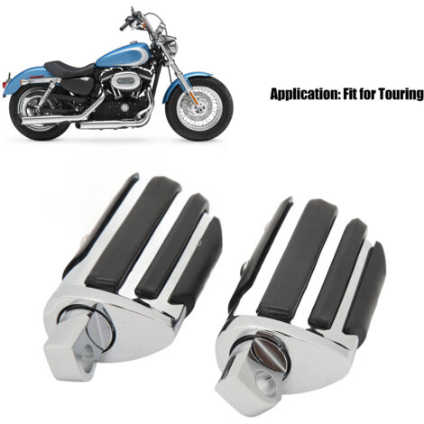 Stück Aluminium-Touring-Motorrad-Fußrasten, drehbar und robust mit männlicher Halterung (Modell HA) (1/5)