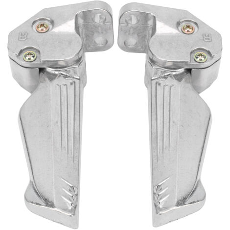 Universelle automatische Teleskop-Motorradpedale, Aluminiumlegierung, Silber, 1 Paar (1/5)
