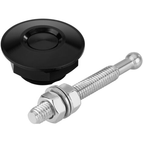 Universeller Motorhaubenstopper mit Druckknopf, Befestigungsset mit schwarzem Aluminium-Clipverschluss, 1 Stück (1/4)