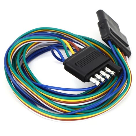 5-poliger Flachstecker, 72 Zoll langes, codiertes Kabel, Kabelbaumverlängerung für Wohnwagen/Wohnmobile (US-Version) – ABS + Kunststoff, inklusive Anleitung (1/5)