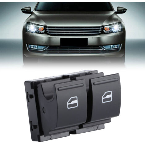 VW Fensterheberschalter – Kompatibel mit Passat B6, Jetta, Golf MK5, EOS, Caddy – OEM 2K0959857A – Schwarzes ABS (1/5)
