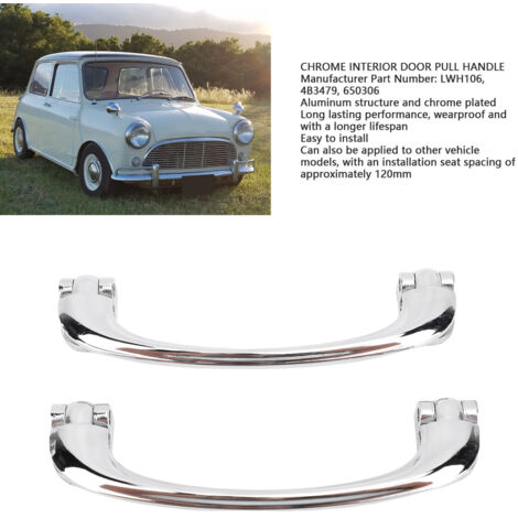 Tudor Universal-Türgriff innen verchromt LWH106 – Paar für Oldtimer, verchromtes Aluminium, 120 mm (1/5)