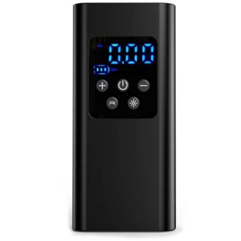 Compresor de aire portátil para inflar neumáticos de 150 PSI con batería de 6000 mAh, pantalla LED y 4 accesorios para coche, moto y bicicleta. (1/5)