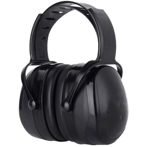 Auriculares con protección auditiva ajustable, SNR 38dl, negros, máxima comodidad.