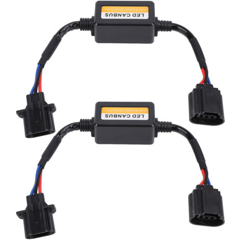 Kit de resistencias Canbus H13 - 2 piezas con conectores AMP para LED antiparpadeo sin errores en vehículos (1/5)