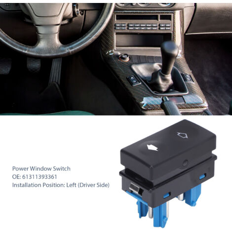 Interruptor de elevalunas eléctrico del lado del conductor para BMW Serie 3 E36 1990–2000, 5 pines ABS