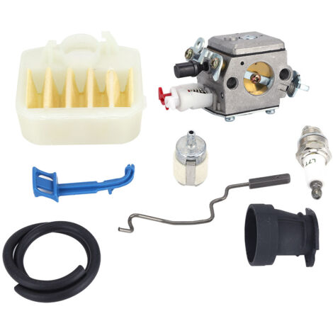 Kit de carburador y bujía para motosierras - Compatible con Husqvarna 350, 346XP, 353, 340, 345 - Kit de repuesto de aleación de aluminio, piezas de jardinería (1/5)