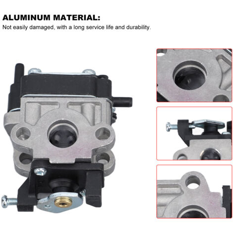 Kit de reparación para soplador de hojas: carburador, bujía, filtro de aire y bombilla de cebado para Hitachi RB24EA, RB24EA(S), RB24EAP - 23,9 cc - Aluminio