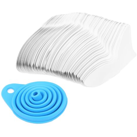 Filtro de pintura de nailon fino de 100 µm con embudo de silicona plegable - Paquete de 201 unidades