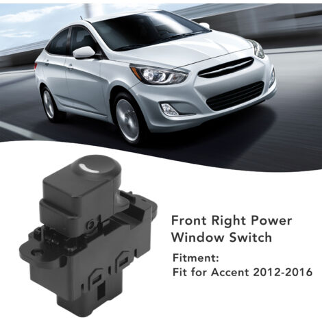 Botón de control de elevalunas eléctrico delantero derecho - Modelo 93580 1R000 - Compatible con Hyundai Accent 2012-2016 - Instalación directa (1/5)