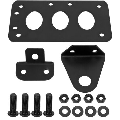 Soporte lateral para matrícula y luz de freno - Negro - Para Harley-Davidson Fat Boy/Iron 883 (1/5)
