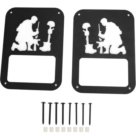 Protector de luz trasera de aleación de aluminio negro para Jeep Wrangler JK 2007-2017 (1/5)