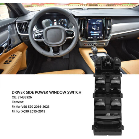 Interruptor de elevalunas eléctrico del conductor, interruptor rápido de elevalunas eléctrico OE 31433926 para Volvo V90 S90 XC90 (1/5)
