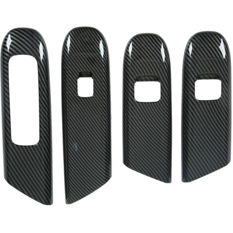 Cubiertas para el panel de control de las ventanillas del Mercedes-Benz Clase C W206, 4 piezas, estilo carbono, 2022+