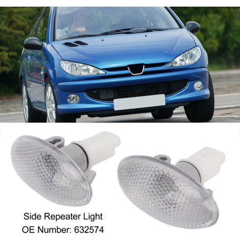 2 faros LED intermitentes laterales para Peugeot 206/207/607/407/1007 (con repetidor) (1/5)
